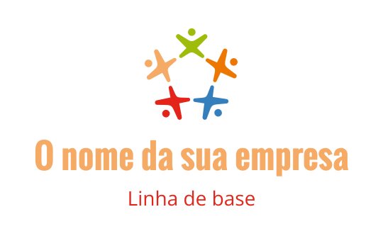 Design de logo colorido com figuras humanas abstratas em arranjo circular