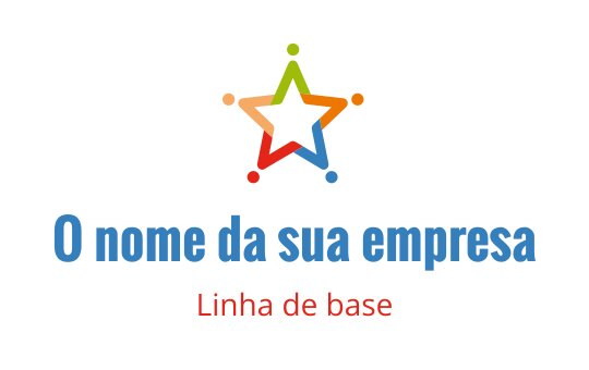 Design de logo colorido de estrela com pontos interconectados e texto em negrito