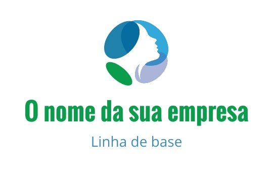 Design de logo moderno com uma silhueta de perfil dentro de uma forma circular