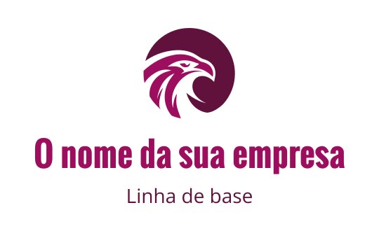 Logo de águia ousada em tons de roxo profundo e rosa