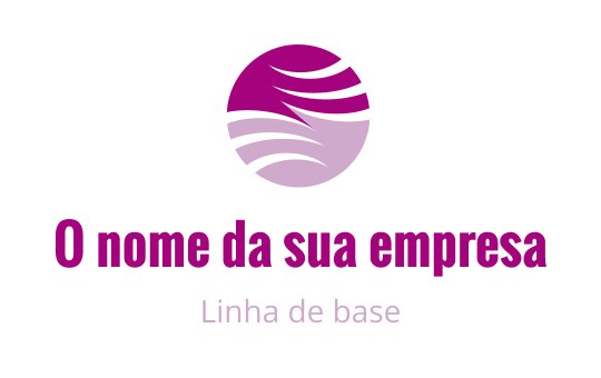 Design de logo circular moderno com ondas roxas e gradientes suaves