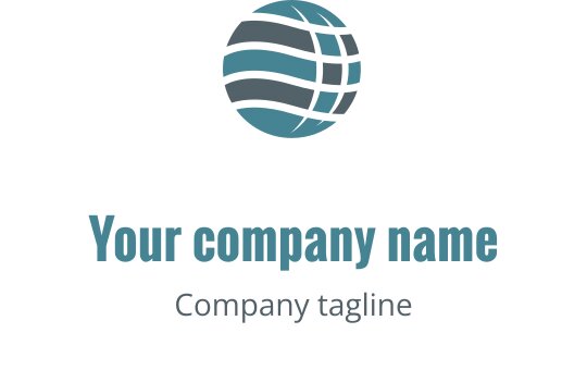 Logo design de globo em teal com estilo moderno e elegante