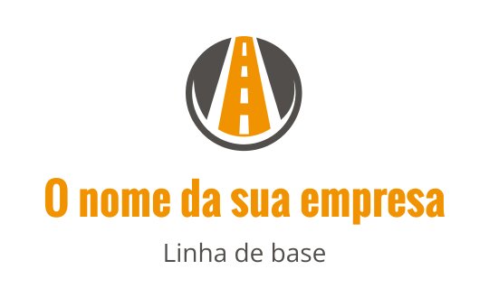 Design de logo moderno com uma estrada estilizada dentro de uma forma circular