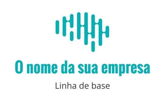 Design de logo moderno com linhas abstratas em teal em padrão de onda