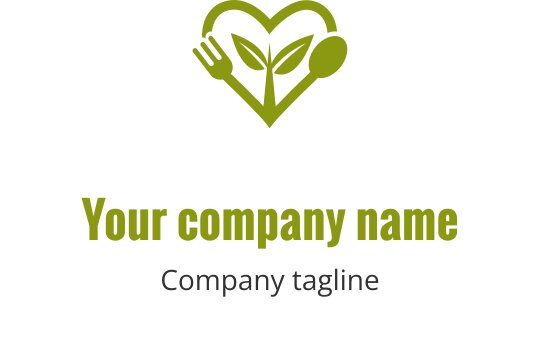 Design de logo de coração dourado elegante com forma suave e fluida