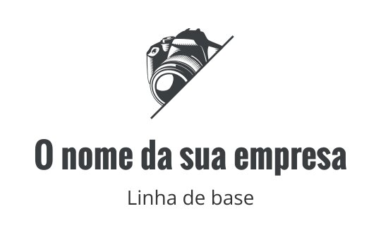 Design de logo moderno de câmera com uma composição elegante e angular