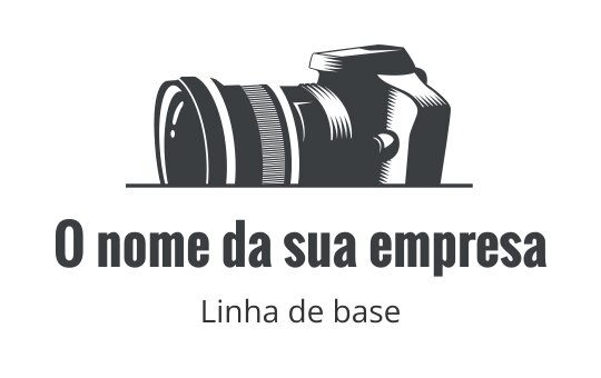 Logo de câmera moderna com um estilo elegante e minimalista