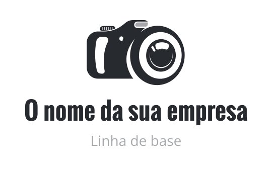 Design de logo de câmera moderna com tipografia ousada e linhas limpas
