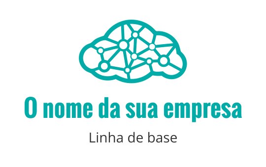 Design de logo moderno de cérebro com linhas interconectadas em verde-azulado