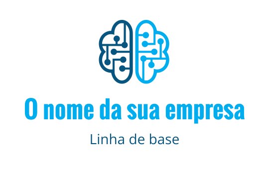 Design de logo moderno azul de cérebro com padrões de circuito