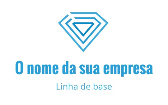 Design de logo moderno em azul com formas geométricas sobrepostas