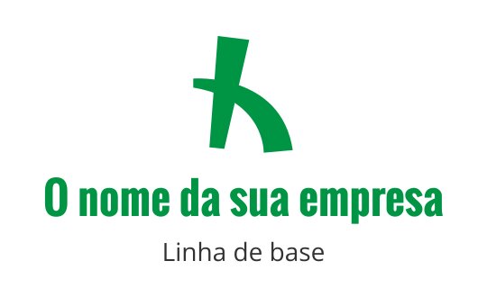 Logo moderno verde com letra estilizada e elementos curvados