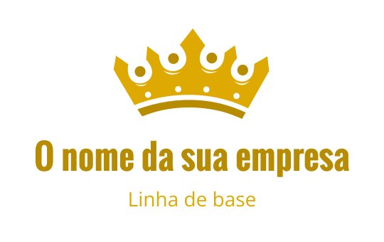 Design de logo de coroa dourada elegante com tipografia em negrito