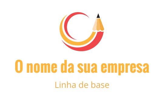 Design de logo criativo com um lápis e um redemoinho de cores circular