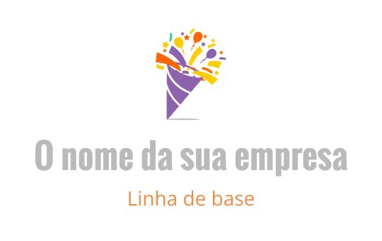 Logo de chapéu de festa colorido com confetes e estrelas