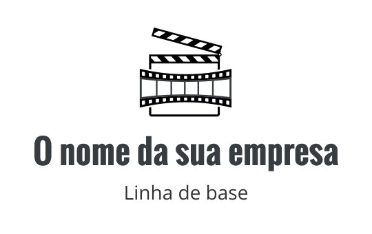 Design de logo limpo com uma linha curva acima de texto em negrito