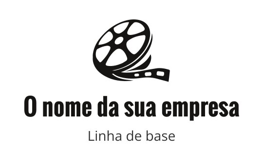 Logo de filme com uma fita de filme fluindo