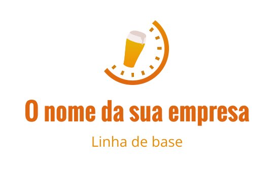 Design de logo moderno com elementos de copo de cerveja e relógio circular