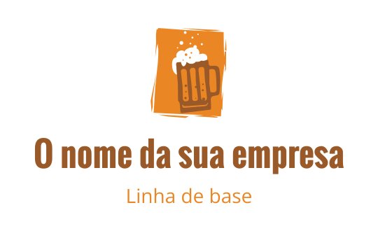 Logo de caneca de cerveja ousada com fundo de respingo laranja