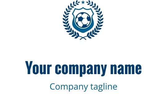 Logo de escudo de futebol em teal e marinho com contornos ousados