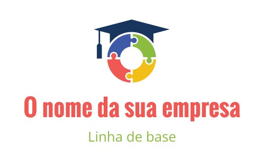 Logo de peça de quebra-cabeça colorida com um chapéu de formatura em cima