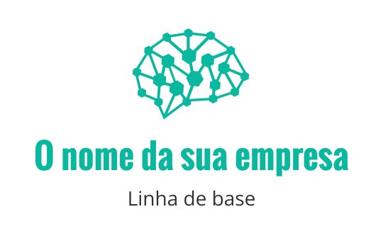 Design de logo moderno de cérebro com nós interconectados em verde-azulado