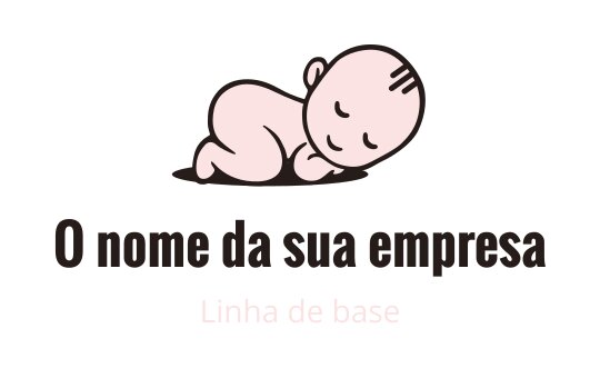 Logo de bebê dormindo fofo com cores pastel suaves