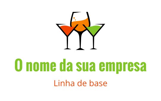 Design de logo colorido com formas abstratas em laranja e verde