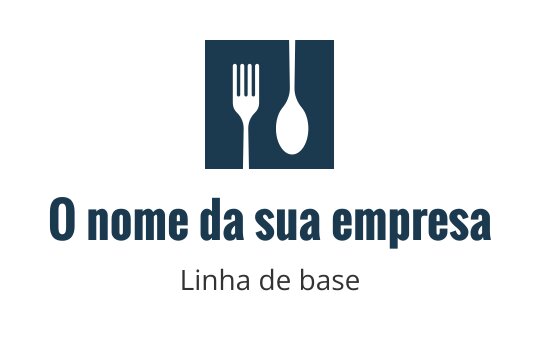 Design de logo moderno com um garfo e uma colher em um quadrado