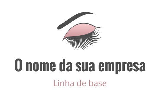 Design de logo de olho elegante com suaves toques de rosa e preto