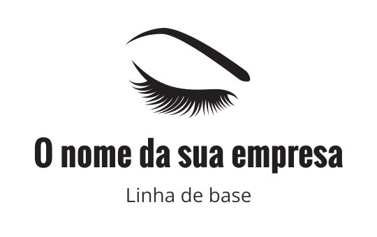 Design de logo elegante com contorno estilizado de cílios e sobrancelhas