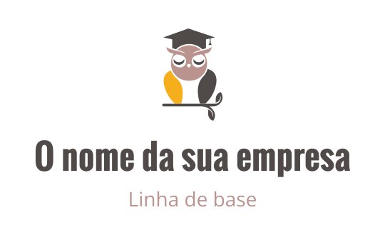 Logo de coruja divertida usando um capelo de formatura com cores vibrantes