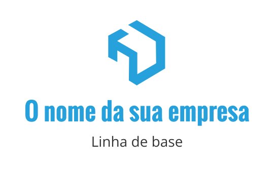 Design de logo geométrico moderno em azul com formas interligadas