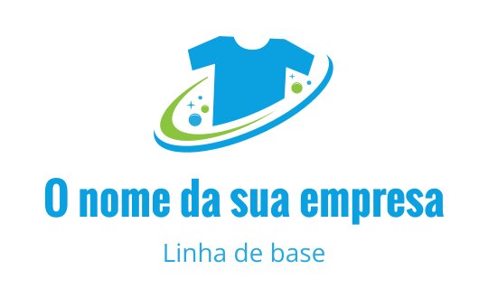 Design de logo colorido com uma camiseta e elementos em espiral