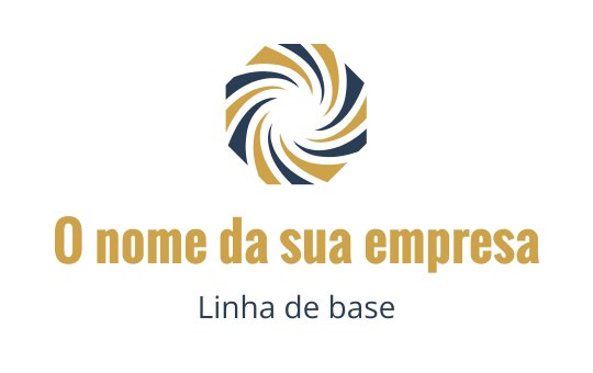 Design de logo moderno em tons de azul e dourado