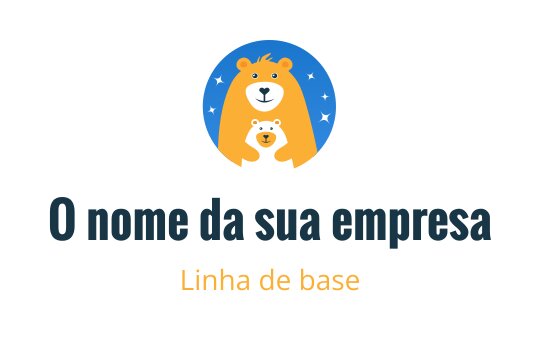 Logo de urso brincalhão com um pai e seu filhote em um quadro circular