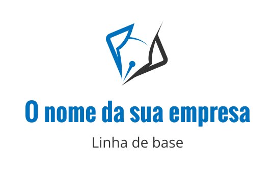 Design de logo moderno com uma combinação estilizada de letras azul e preta