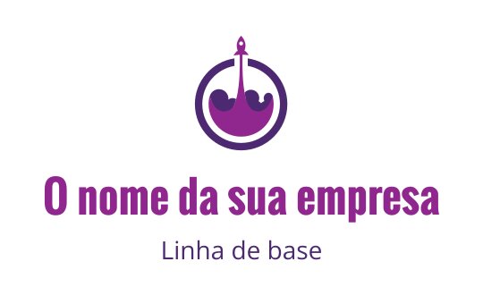 Design de logo de coroa roxa elegante com contorno circular