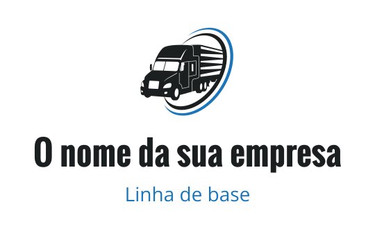 Design de logo moderno com uma van de entrega estilizada e linhas de movimento