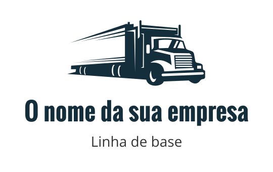 Logo de caminhão ousado com linhas aerodinâmicas e cor azul escura