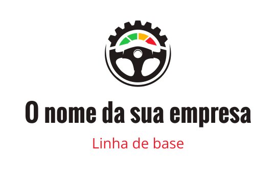 Design de logo moderno com um volante e motivo de engrenagem
