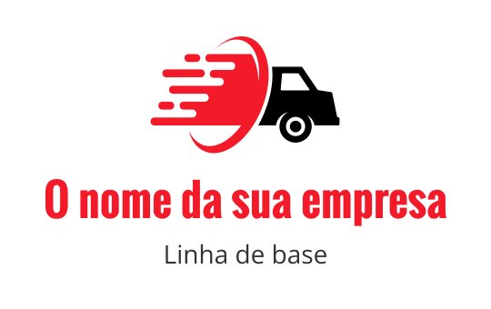 Logo dinâmico em vermelho com elemento estilizado de velocidade e forma circular