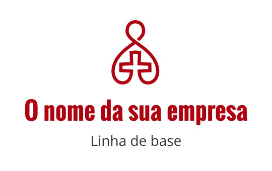 Design de logo estilizado em vermelho com formas entrelaçadas e cruzes