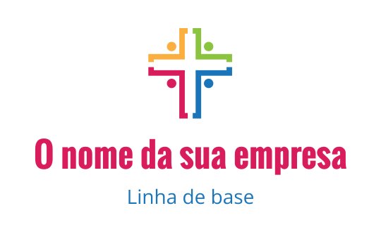 Design de logo cruz colorido com acentos circulares em tons vibrantes