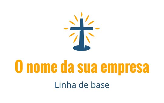Design de logo moderno de cruz com raios de luz em azul e laranja
