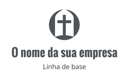 Design de logo moderno com uma cruz dentro de uma forma circular