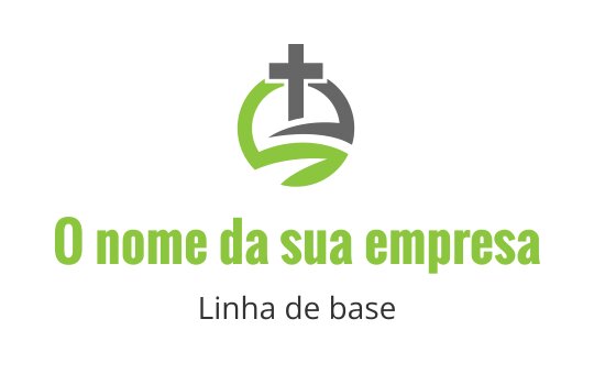 Design de logo moderno com elementos de cruz e onda verde