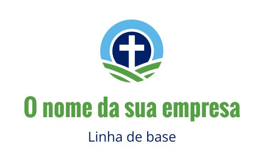 Design de logo moderno com uma cruz dentro de um motivo circular