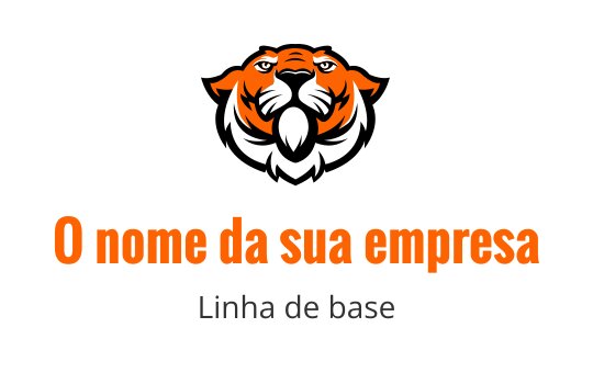 Logotipo de tigre laranja com um design elegante e moderno, representando a indústria do Tigre.
