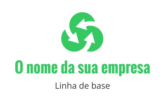 Design de logo moderno de reciclagem verde com setas circulares